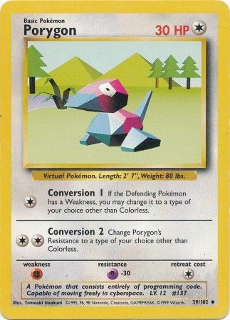 Porygon (39/102) [Base Set Unlimited] | Gear Gaming Bentonville