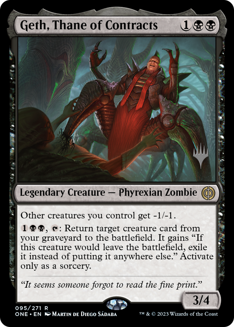 Geth, Thane of Contracts (Promo Pack) [Phyrexia: All Will Be One Promos] | Gear Gaming Bentonville