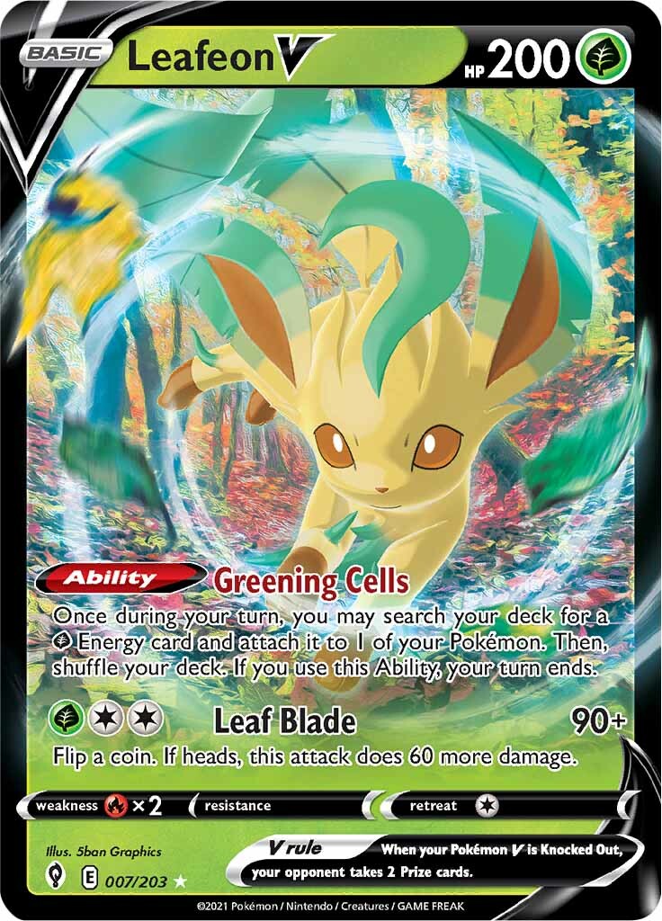 Leafeon V (007/203) [Sword & Shield: Evolving Skies] | Gear Gaming Bentonville