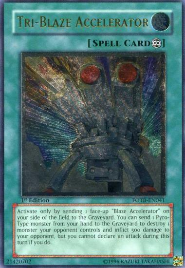 Tri-Blaze Accelerator [FOTB-EN041] Ultimate Rare | Gear Gaming Bentonville