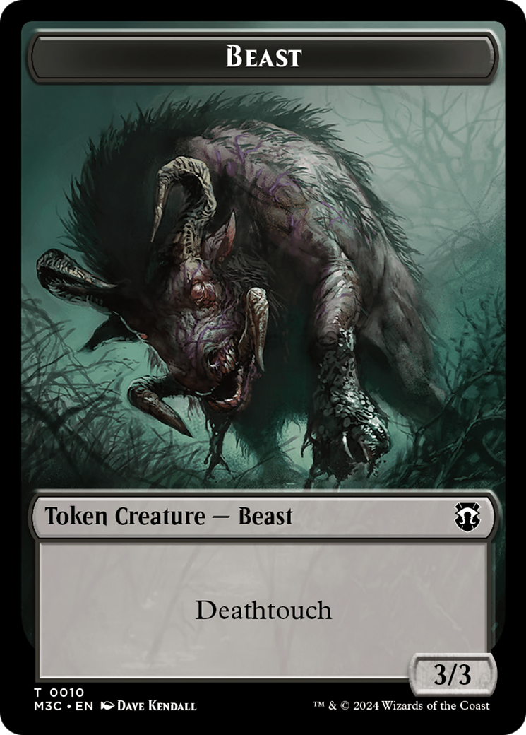 Beast (0010) // Shapeshifter (0008) Double-Sided Token [Modern Horizons 3 Commander Tokens] | Gear Gaming Bentonville