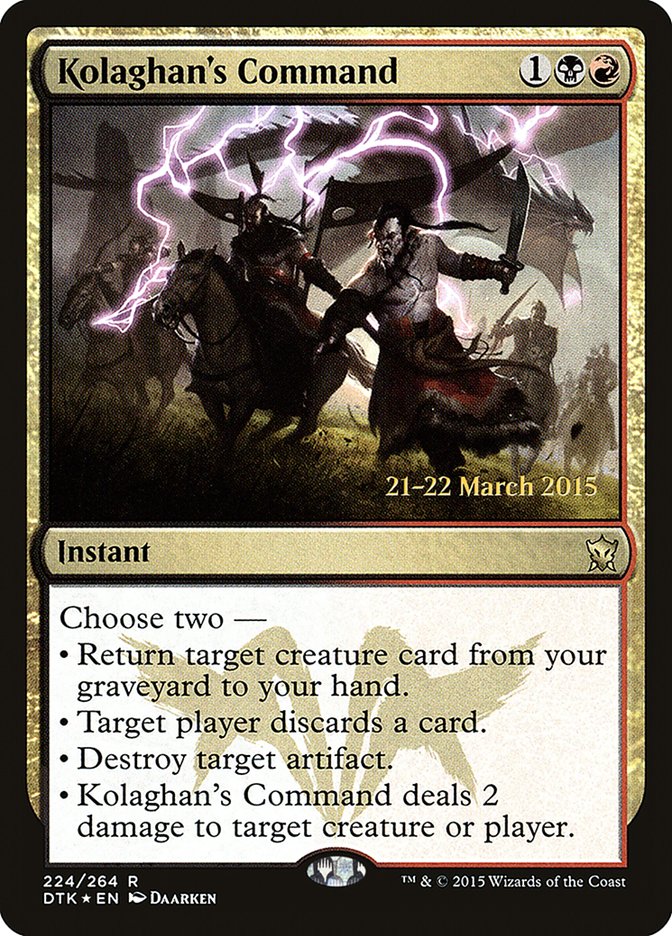 Kolaghan's Command [Dragons of Tarkir Prerelease Promos] | Gear Gaming Bentonville