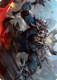 Frenzied Raider Art Card (Gold-Stamped Signature) [Kaldheim Art Series] | Gear Gaming Bentonville