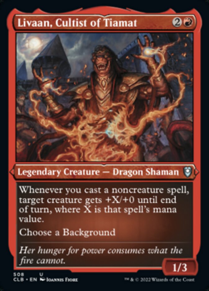 Livaan, Cultist of Tiamat (Foil Etched) [Commander Legends: Battle for Baldur's Gate] | Gear Gaming Bentonville
