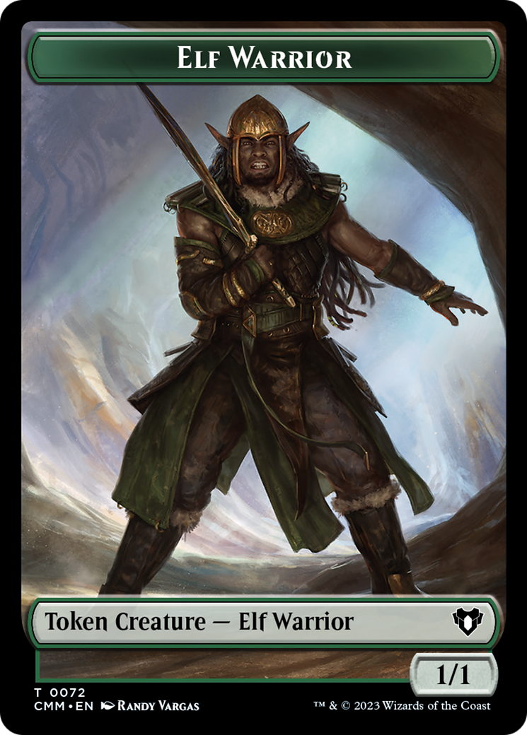 Elf Warrior // Cleric Double-Sided Token [Commander Masters Tokens] | Gear Gaming Bentonville