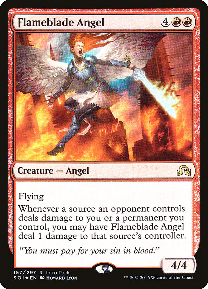 Flameblade Angel (Intro Pack) [Shadows over Innistrad Promos] | Gear Gaming Bentonville