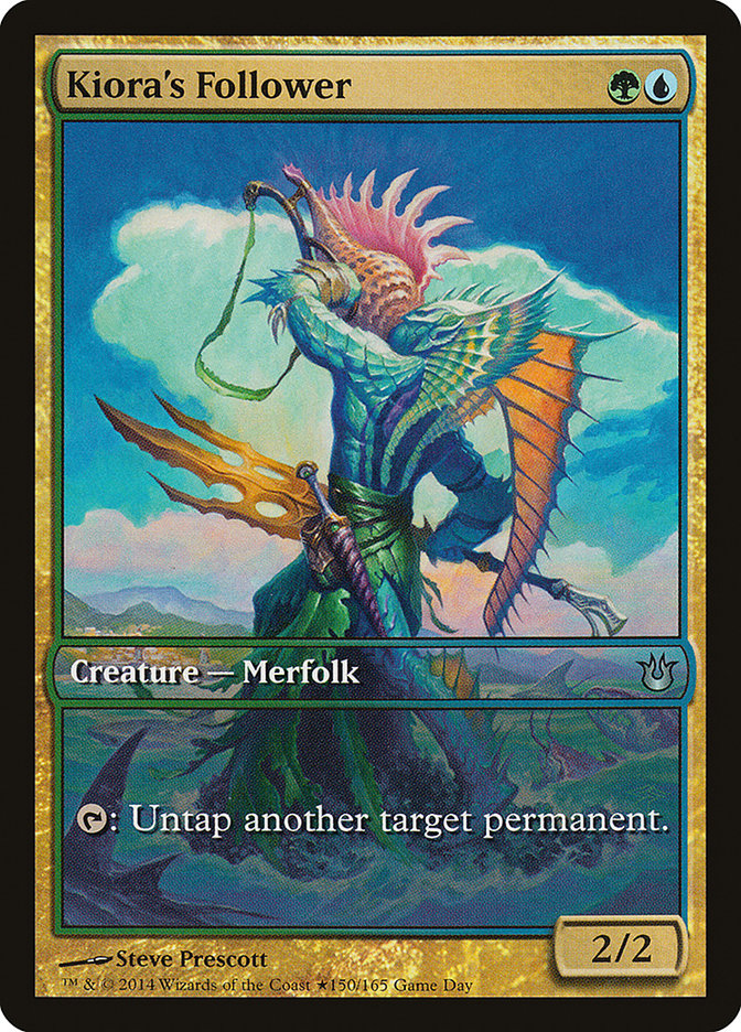 Kiora's Follower (Game Day) [Born of the Gods Promos] | Gear Gaming Bentonville