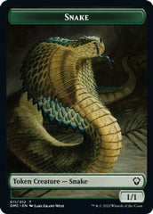Human // Snake Double-Sided Token [Dominaria United Commander Tokens] | Gear Gaming Bentonville