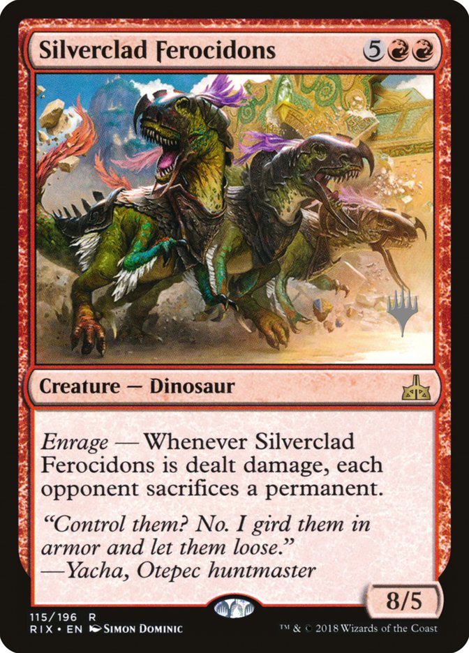 Silverclad Ferocidons (Promo Pack) [Rivals of Ixalan Promos] | Gear Gaming Bentonville