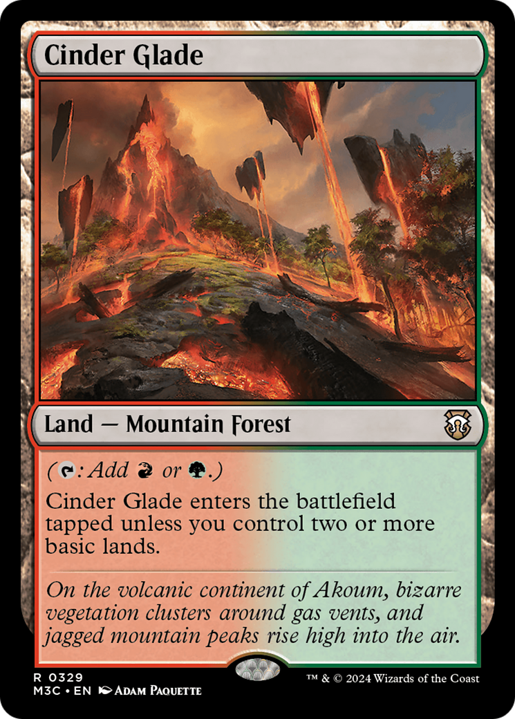 Cinder Glade (Ripple Foil) [Modern Horizons 3 Commander] | Gear Gaming Bentonville