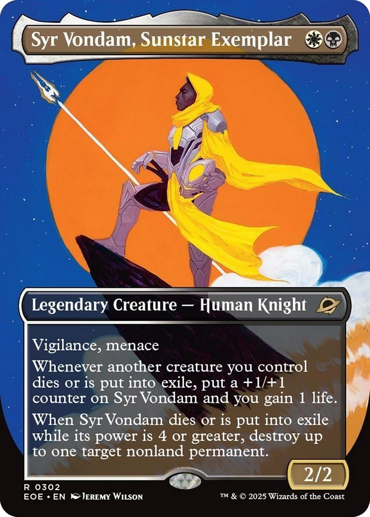 Syr Vondam, Sunstar Exemplar (Borderless) [Edge of Eternities] | Gear Gaming Bentonville