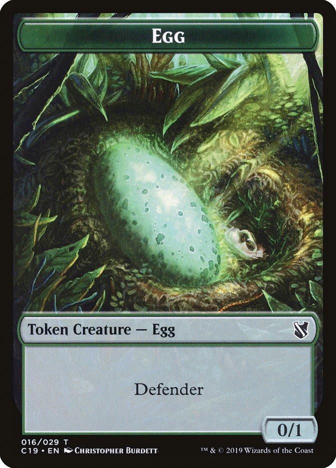 Gargoyle // Egg Double-Sided Token [Commander 2019 Tokens] | Gear Gaming Bentonville
