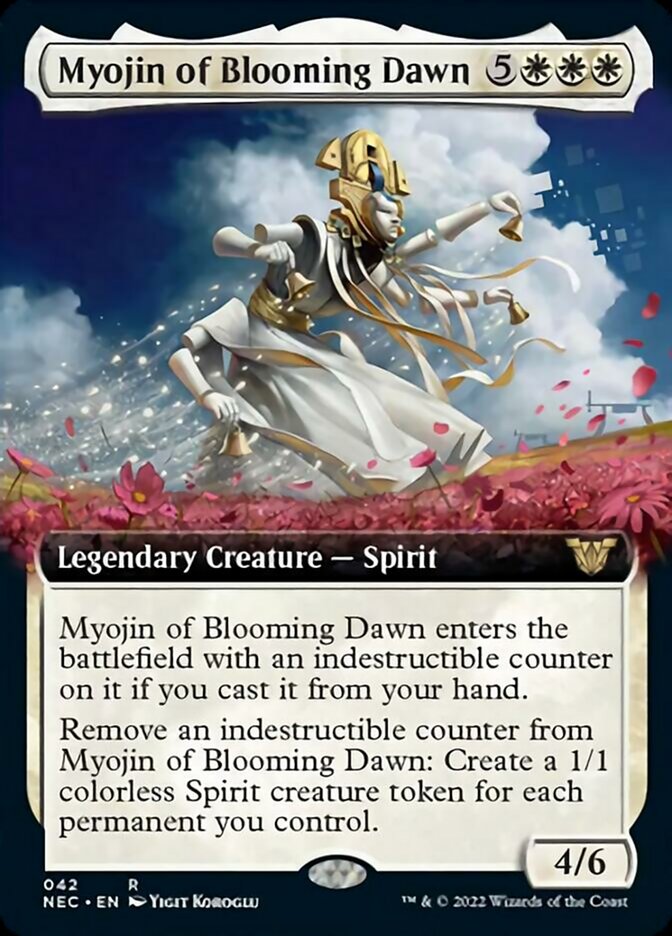 Myojin of Blooming Dawn (Extended Art) [Kamigawa: Neon Dynasty Commander] | Gear Gaming Bentonville