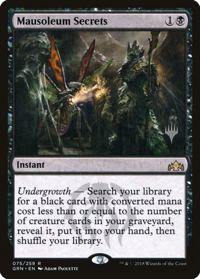 Mausoleum Secrets (Promo Pack) [Guilds of Ravnica Promos] | Gear Gaming Bentonville