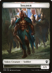 Dragon // Soldier Double-Sided Token [Commander Legends Tokens] | Gear Gaming Bentonville