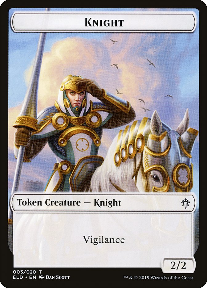 Knight Token [Throne of Eldraine Tokens] | Gear Gaming Bentonville