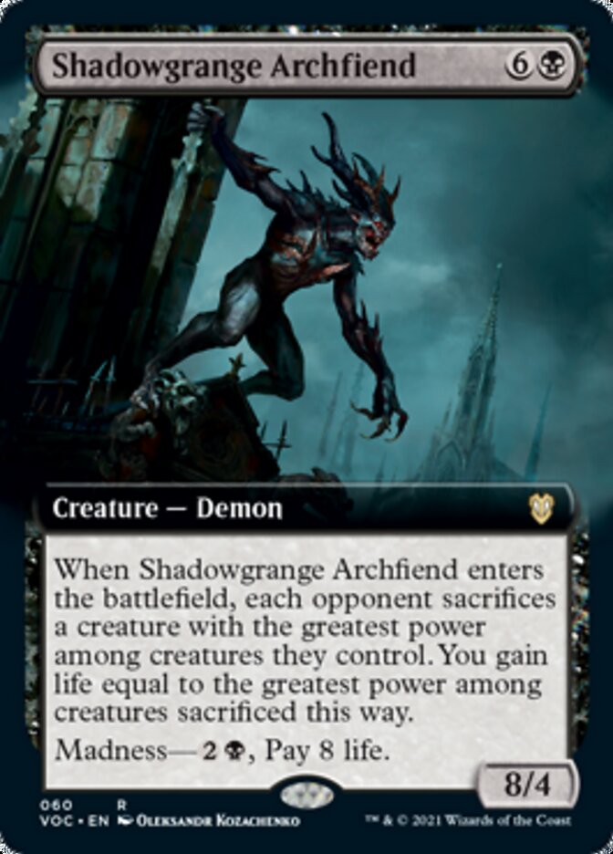 Shadowgrange Archfiend (Extended Art) [Innistrad: Crimson Vow Commander] | Gear Gaming Bentonville