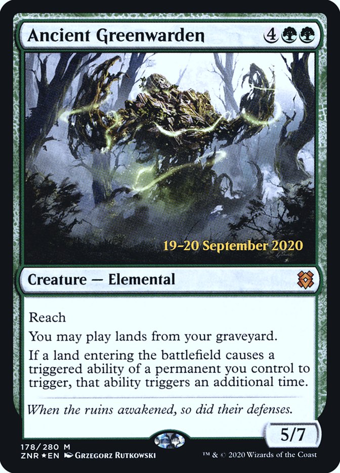 Ancient Greenwarden [Zendikar Rising Prerelease Promos] | Gear Gaming Bentonville