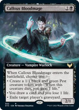 Callous Bloodmage (Extended Art) [Strixhaven: School of Mages] | Gear Gaming Bentonville