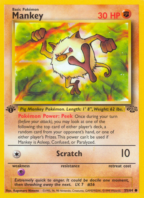 Mankey (55/64) [Jungle 1st Edition] | Gear Gaming Bentonville