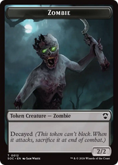 Snake // Zombie Double-Sided Token [Secrets of Strixhaven Commander Tokens] | Gear Gaming Bentonville