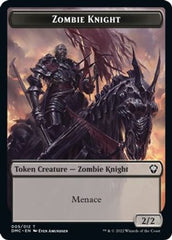 Zombie Knight // Knight Double-Sided Token [Dominaria United Commander Tokens] | Gear Gaming Bentonville