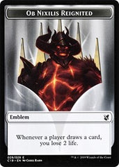 Ob Nixilis, Reignited Emblem // Zombie (010) Double-Sided Token [Commander 2019 Tokens] | Gear Gaming Bentonville