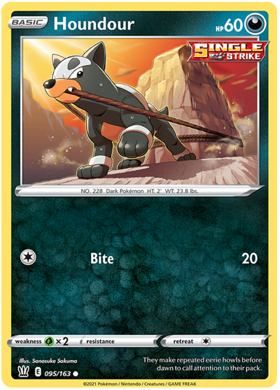 Houndour (095/163) [Sword & Shield: Battle Styles] | Gear Gaming Bentonville