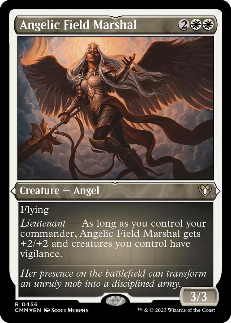 Angelic Field Marshal (Foil Etched) [Commander Masters] | Gear Gaming Bentonville