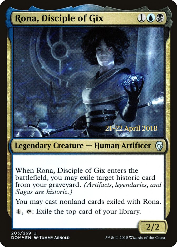 Rona, Disciple of Gix [Dominaria Prerelease Promos] | Gear Gaming Bentonville