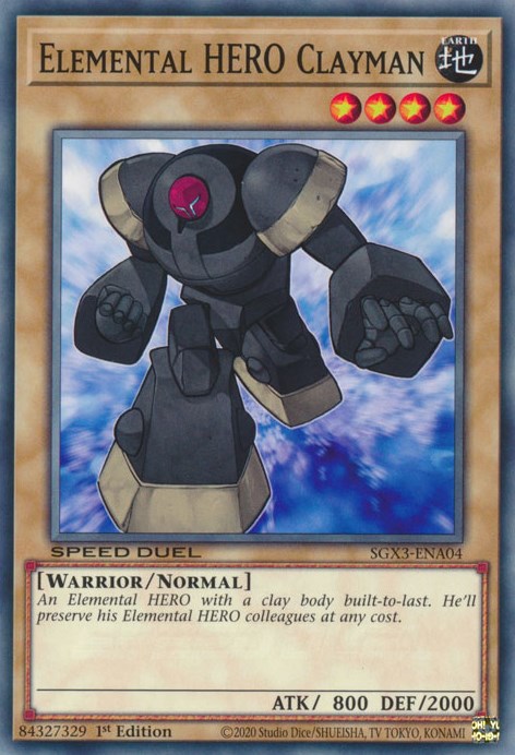 Elemental HERO Clayman [SGX3-ENA04] Common | Gear Gaming Bentonville