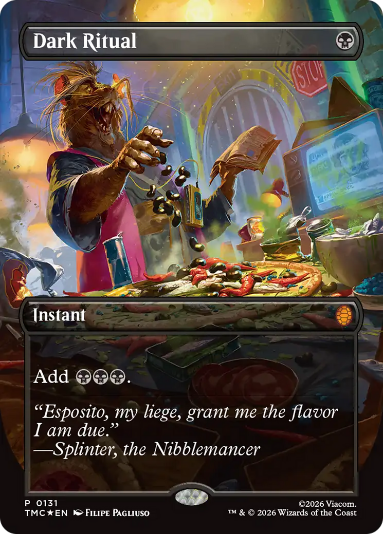 Dark Ritual (Borderless) [Teenage Mutant Ninja Turtles Commander] | Gear Gaming Bentonville
