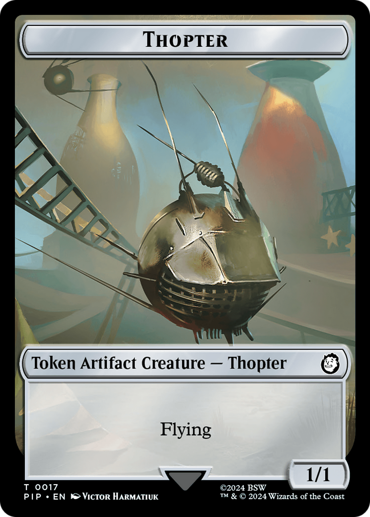 Food (0012) // Thopter Double-Sided Token [Fallout Tokens] | Gear Gaming Bentonville