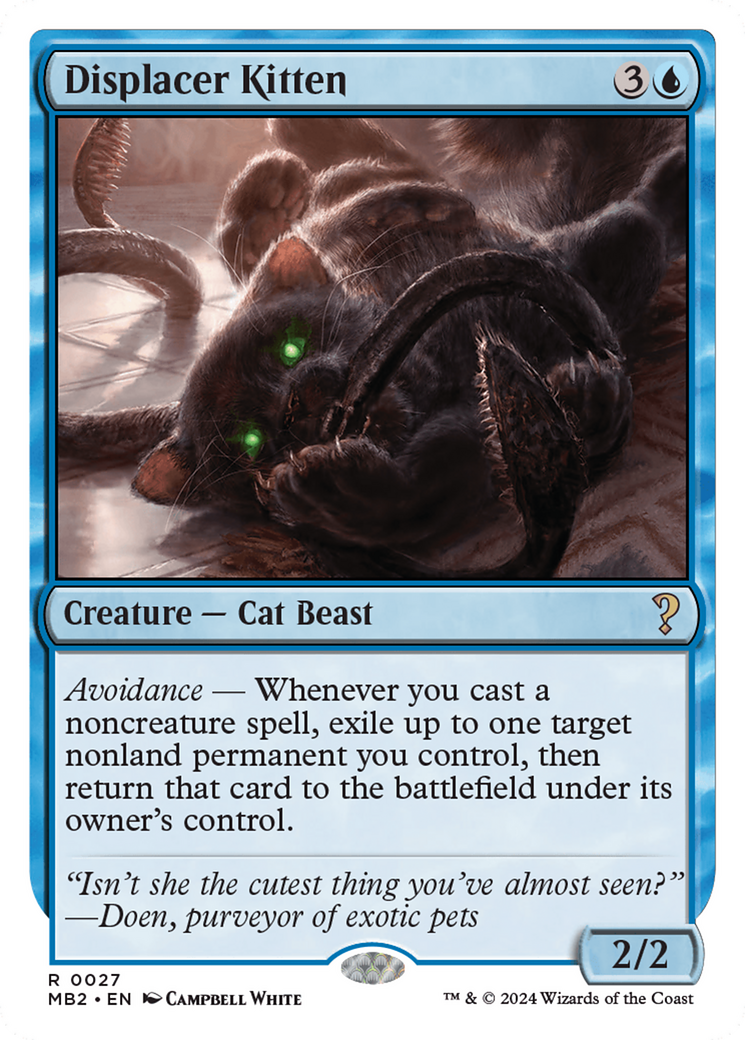 Displacer Kitten (White Border) [Mystery Booster 2] | Gear Gaming Bentonville