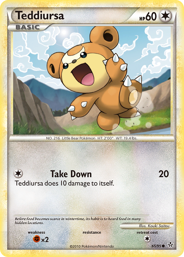 Teddiursa (65/95) [HeartGold & SoulSilver: Unleashed] | Gear Gaming Bentonville