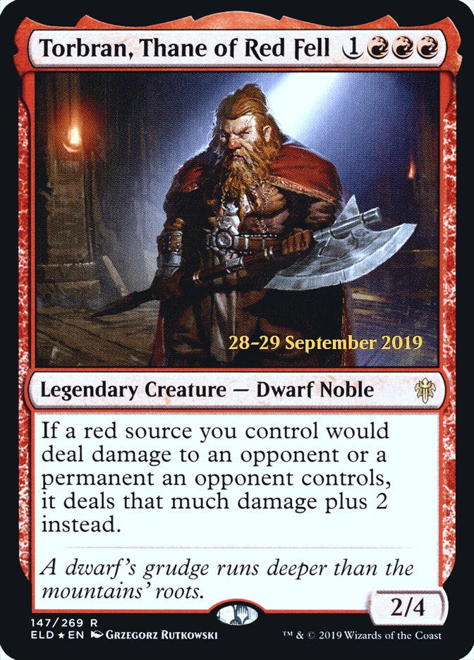 Torbran, Thane of Red Fell [Throne of Eldraine Prerelease Promos] | Gear Gaming Bentonville
