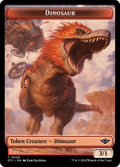 Dinosaur // Plot Double-Sided Token [Outlaws of Thunder Junction Tokens] | Gear Gaming Bentonville