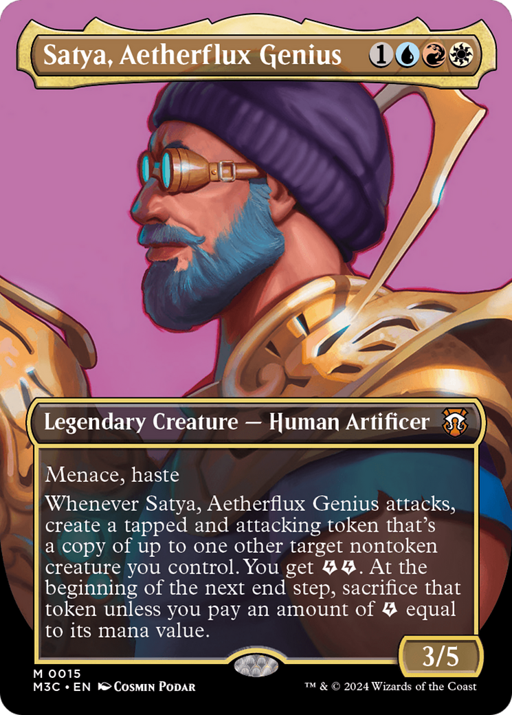 Satya, Aetherflux Genius (Borderless) [Modern Horizons 3 Commander] | Gear Gaming Bentonville