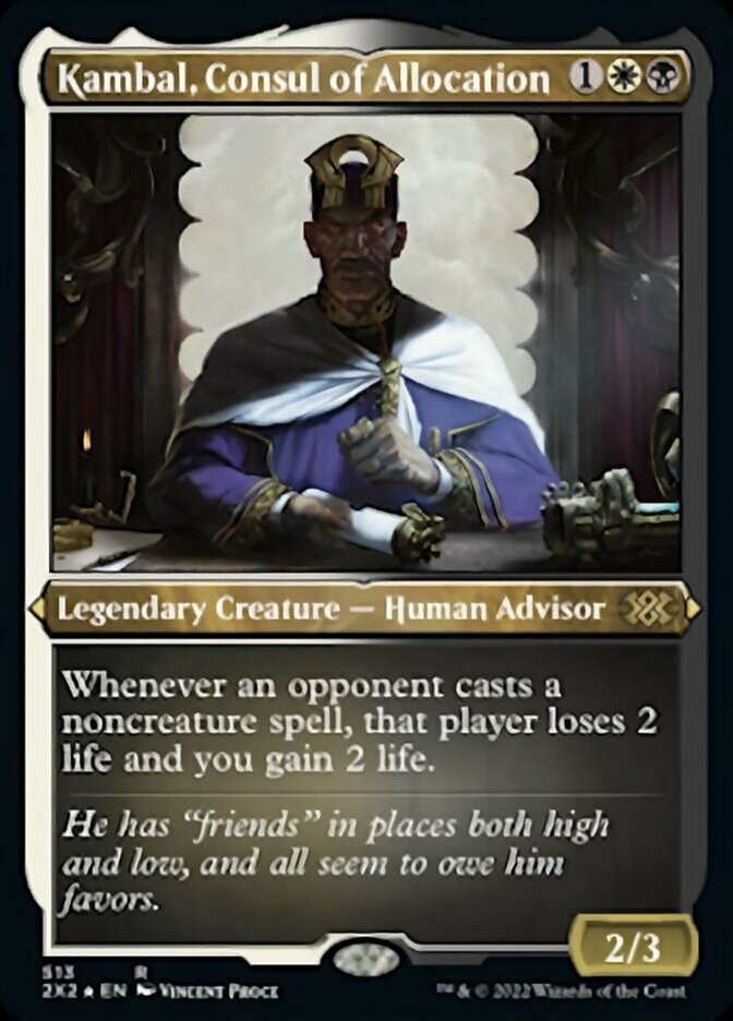 Kambal, Consul of Allocation (Foil Etched) [Double Masters 2022] | Gear Gaming Bentonville