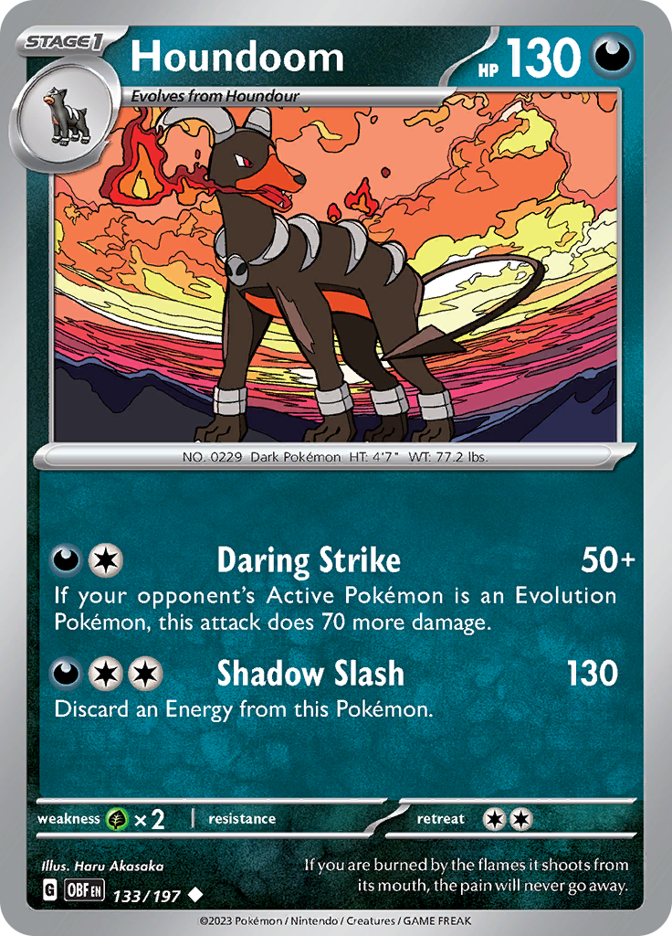 Houndoom (133/197) [Scarlet & Violet: Obsidian Flames] | Gear Gaming Bentonville