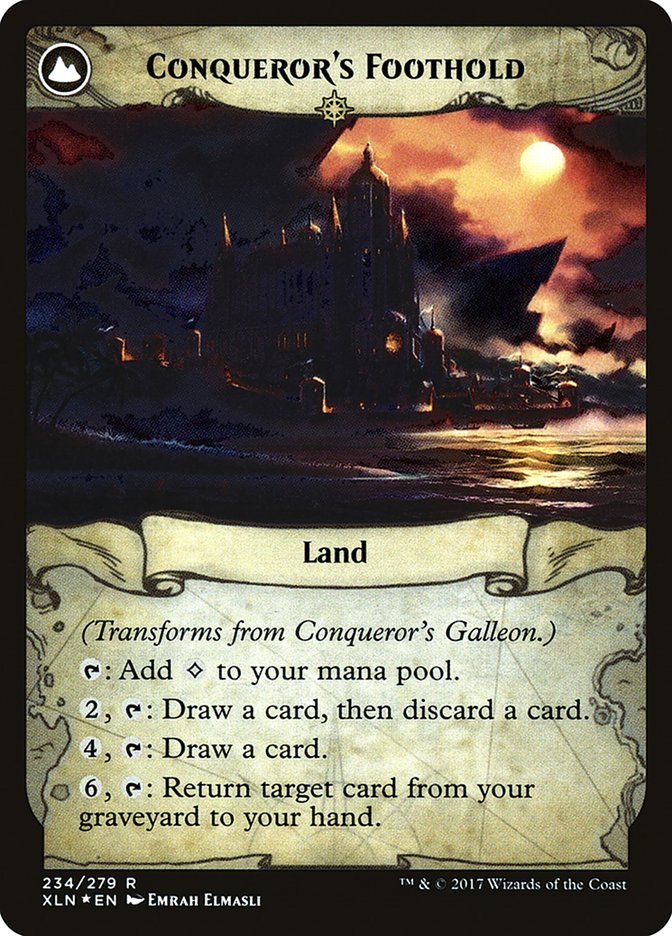 Conqueror's Galleon // Conqueror's Foothold [Ixalan Prerelease Promos] | Gear Gaming Bentonville