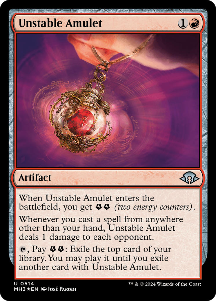 Unstable Amulet (Ripple Foil) [Modern Horizons 3] | Gear Gaming Bentonville