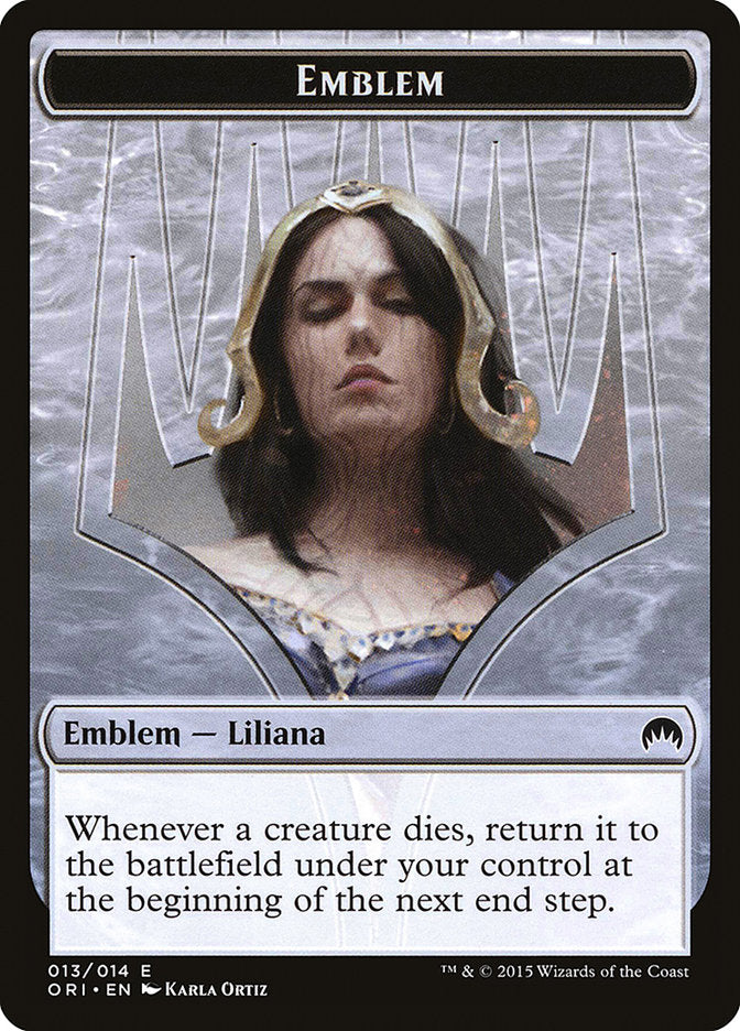 Liliana, Defiant Necromancer Emblem [Magic Origins Tokens] | Gear Gaming Bentonville