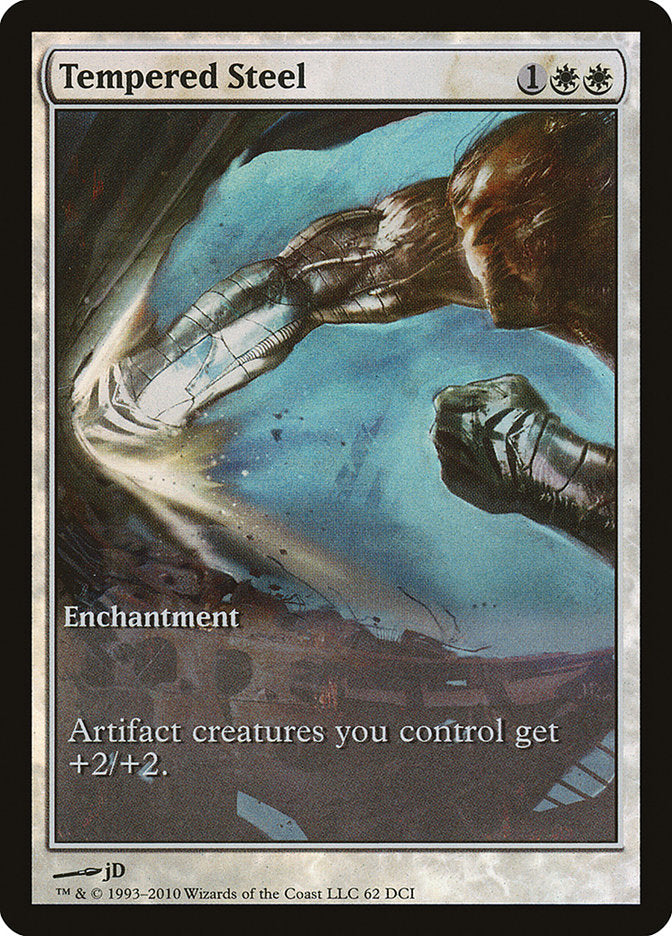 Tempered Steel (Game Day) (Extended Art) [Scars of Mirrodin Promos] | Gear Gaming Bentonville