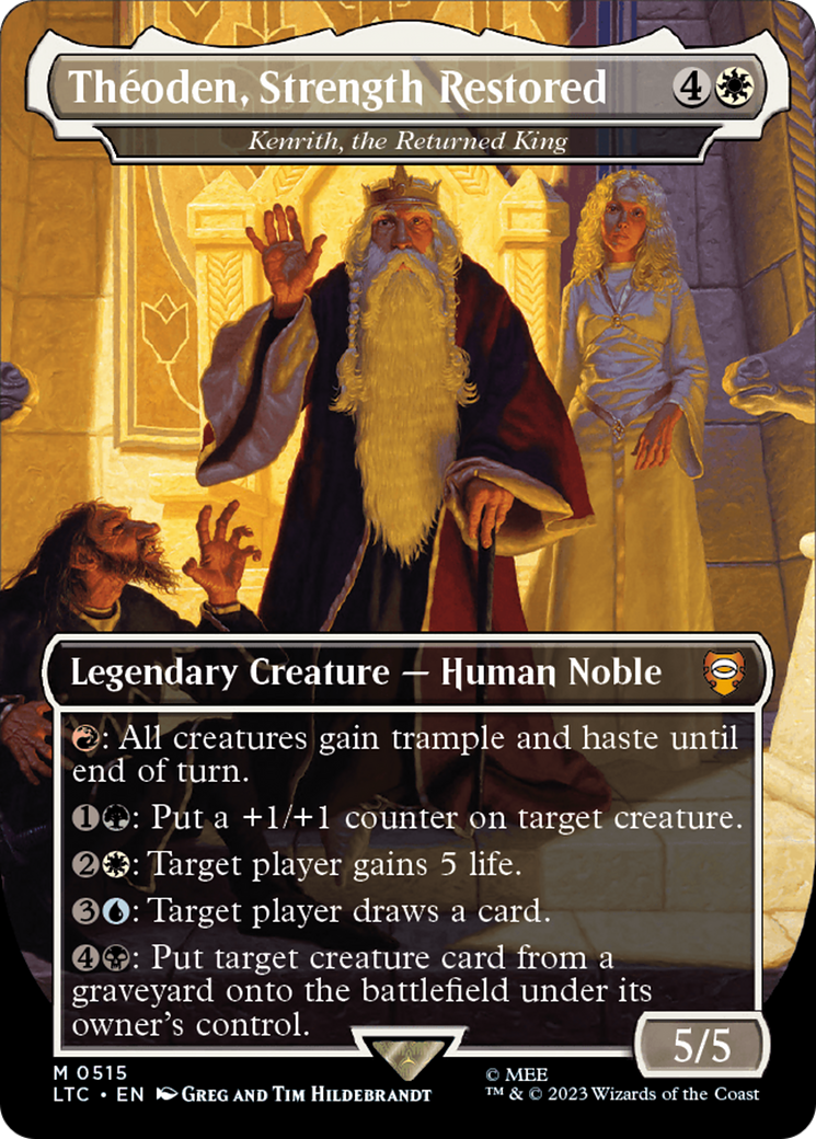 Theoden, Strength Restored - Kenrith, the Returned King (Borderless) [The Lord of the Rings: Tales of Middle-Earth Commander] | Gear Gaming Bentonville