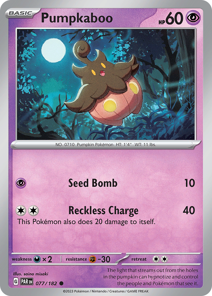 Pumpkaboo (077/182) [Scarlet & Violet: Paradox Rift] | Gear Gaming Bentonville