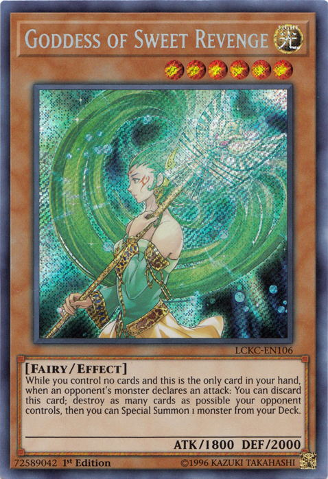 Goddess of Sweet Revenge [LCKC-EN106] Secret Rare | Gear Gaming Bentonville