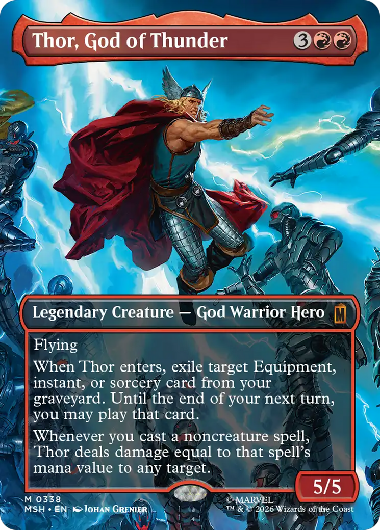 Thor, God of Thunder (Borderless) (0338) [Marvel Super Heroes] | Gear Gaming Bentonville