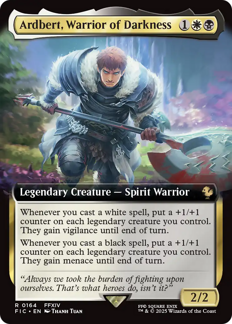 Ardbert, Warrior of Darkness (Extended Art) [FINAL FANTASY Commander] | Gear Gaming Bentonville