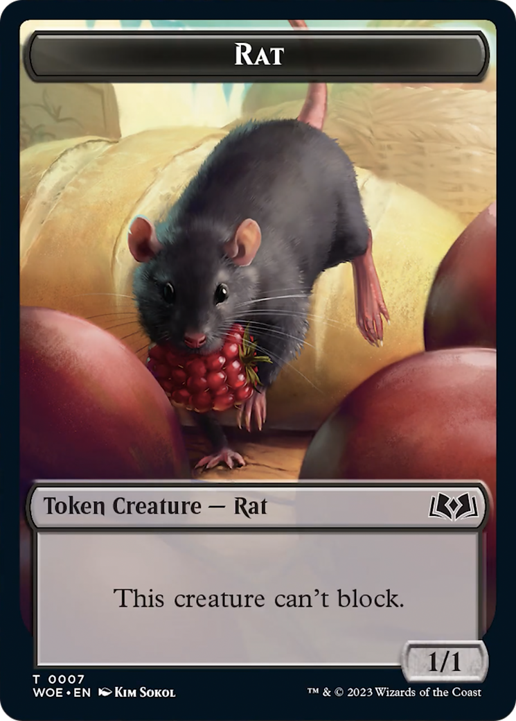 Rat Token [Wilds of Eldraine Tokens] | Gear Gaming Bentonville